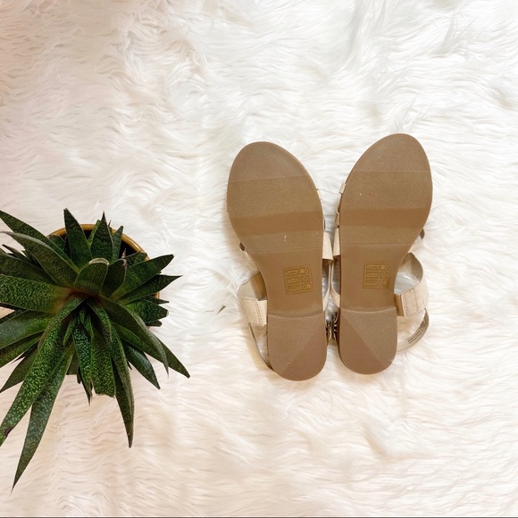 Market & Spruce Linen&Metallic Strappy Sandal - Picture 5 of 11